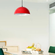 [Display] Modern Style LED Pendant Lights  Aluminum Shade E27 Bulbs Cafe Living Room [Red, M]