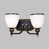 [Display] American Style LED Wall Light Milk Glass Shade Study and Bedroom [2-Lights]