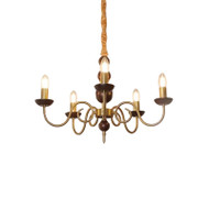 EMILIA Brass Chandelier Light for Dining Room, Bedroom & Living Room - American Style