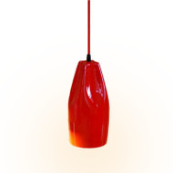 [Display] Nordic Style LED Pendant Lights Aluminum Shade Dining Room Bar Combination [A, Red]
