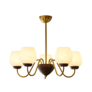 ESPOIR Wooden Chandelier Light for Living Room, Bedroom & Dining Room - Wabi-Sabi Style