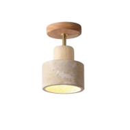 HARMONY Yellow Travertine Ceiling Light for Leisure Area, Corridor & Living Room - Wabi-Sabi Style