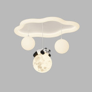 JUNYA Resin Cloud Ceiling Light for Kids' Room & Bedroom - Cream Style