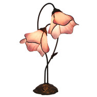 PIERA Resin Flower Table Lamp for Bedroom, Study & Living Room - Pastoral Style