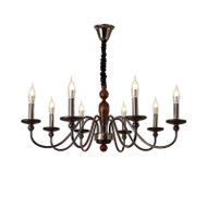 DUKE Wooden Chandelier for Living Room, Dining Room & Bedroom - American Style