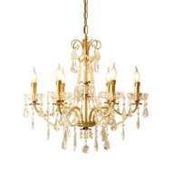 OPHELIA Crystal Pearl Chandelier Light for Dining Room, Bedroom & Living Room - French Style