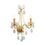 PHELIA Crystal Pearl Wall Light for Bedroom, Living Room & Corridor - French Style
