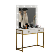 HUGO Wooden Dressing Mirror Light for Bedroom, Bridal & Beauty Salon - Modern Style
