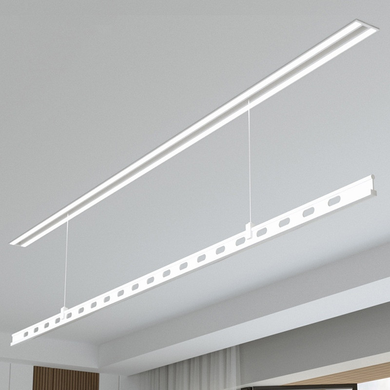 SAMMY Aluminum Recessed Drying Rack with Light for Balcony - Modern Style