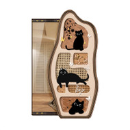 FELINE Glass Full-length Mirror Ambiant Light Decorative Picture for Bedroom & Hallway - Vintage Style