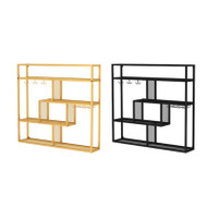 GARY Metal Display Cabinet with Lights for Living Room & Bar - Minimalist Style