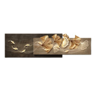 PEGGY Quartz Sand Ginkgo Leaf Decorative Mural Light for Corridor, Dining Room & Living Room - Modern Style