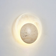 DAVEY Travertine Wall Light for Bedroom, Study & Living Room - Wabi-Sabi Style