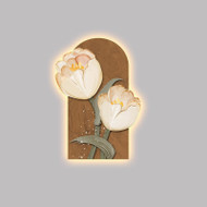 TAYLOR Crystal Porcelain Flower Decorative Mural Light for Corridor, Hallway & Living Room - Wabi-Sabi Style