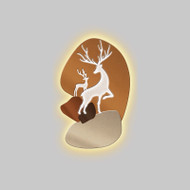 VENUS Crystal Porcelain Deer Decorative Mural Light for Corridor, Hallway & Living Room - Contemporary Style
