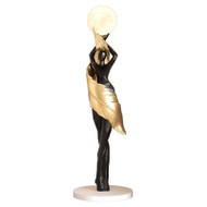 CLEO Resin Table Lamp Ornament for Bedroom, Study & Living Room - Modern Style