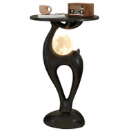 LENNO Resin Deer Floor Lamp Side Table for Bedroom, Living Room & Hallway - Modern Style