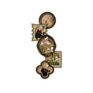 ARUN Crystal Porcelain Kitty Cat Decorative Mural Light for Hallway & Kid's Room - Vintage Style