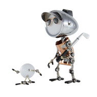 RENNEY Stainless Steel Robot Table Lamp for Bedroom, Study & Living Room - Industrial Style