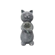 RUGLEY Resin Cat Solar Outdoor Light for Garden, Courtyard & Pathway - Modern Style