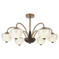 SCOTT Wooden Chandelier Light for Dining, Living Room & Bedroom - Vintage Style