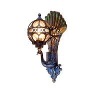 SYLVIA Glass Peacock Outdoor Wall Light for Courtyard, Garden & Pathway - Modern Style