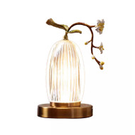 YULIANA Acrylic Flower Table Lamp for Bedroom, Living Room & Study - New Chinese Style