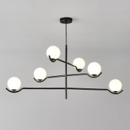 WHIMS Glass Chandelier Light for Living Room, Bedroom & Dining Room - Modern Style