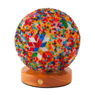 FRANCOIS Glass Mosaic Table Lamp for Bedroom, Living Room & Kids' Room - Modern Style