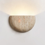 NATASHA Travertine Wall Light for Living Room, Bedroom & Entrance Hall - Wabi-Sabi Style
