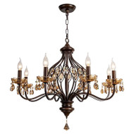 BEATRICE Iron Chandelier Light for Living Room, Bedroom & Dining Room - Vintage Style