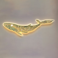 CASSIDY Crystal Porcelain Whale Decorative Mural Light for Entrance Hall, Corridor & Living Room - Contemporary Style