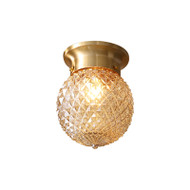 BERTHA Brass Pineapple Ceiling Light for Leisure Area, Corridor & Living Room - American Style