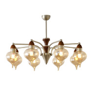RILEY Glass Chandelier Light for Living Room, Bedroom & Dining Room - French Style