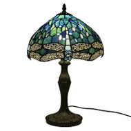 GRACE Resin Dragonfly Table Lamp for Study, Living Room & Bedroom - Tiffany Style
