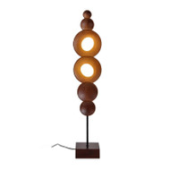 CLARISSA Wooden Floor Lamp for Bedroom, Study & Living Room - Wabi-Sabi Style