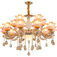 FLORANCE Glass Chandelier Light for Living Room, Bedroom & Dining Room - European Style