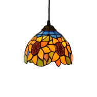 ELODIE Glass Sunflower Pendant Light for Dining Room, Corridor & Bar - Tiffany Style