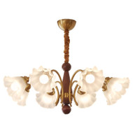 CLARK Wooden Chandelier for Bedroom, Dining Room & Living Room - Vintage Style