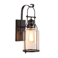 VIVIAN Glass Wall Light for Living Room, Bedroom & Study - Industrial Style