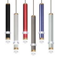 HUES Aluminum Tube Pendant Light for Bedroom, Living Room & Dining Room - Modern Style