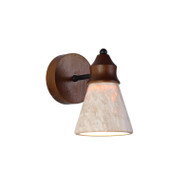 RYAN Yellow Travertine Wall Light for Corridor, Bedroom & Living Room - Wabi-Sabi Style