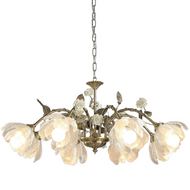 ROZEN Metal Chandelier Light for Bedroom, Dining Room & Living Room - French Country Style