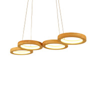 BURKE Dimmable Wooden Pendant Light for Dining Room, Living Room & Study - Japanese Style