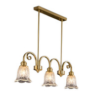 DELACEY Brass Chandelier Light for Bedroom, Dining Room & Kitchen Island - French Style