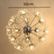 LED Crystal Pendant Lights Dandelion Shape Creative Design for Restaurant Cafe