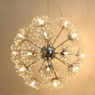 LED Crystal Pendant Lights Dandelion Shape Creative Design for Restaurant Cafe