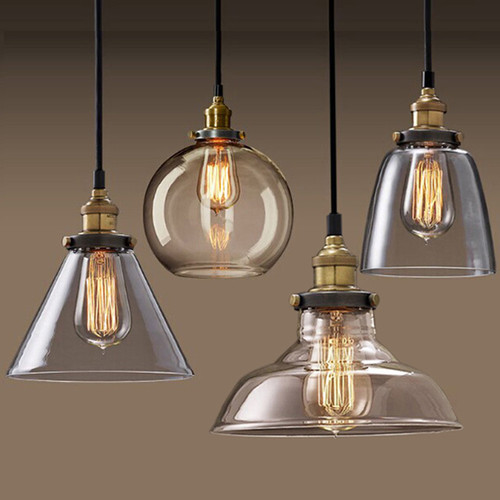 Industrial Style LED Pendant Lights Glass Shade Dining Room Cafe Bar from Singapore best online lighting shop horizon lights product