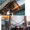 Retro Style LED Pendant Lights Metal Frame Bamboo Glass Lampshade Bar 