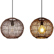 RÊVER Rattan Lantern Pendant Light for Sitting Room, Dining Room & Restaurant - New Chinese Style
